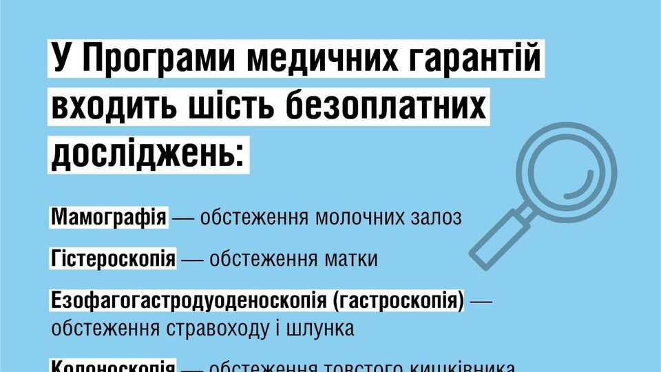 Шість безоплатних досліджень для раннього виявлення онкології