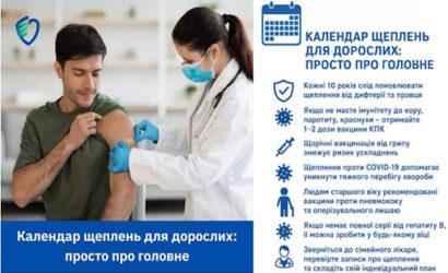 КАЛЕНДАР ЩЕПЛЕНЬ ДЛЯ ДОРОСЛИХ: просто про головне